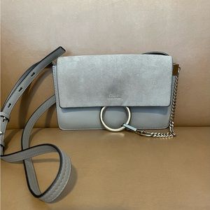 Chloe Faye Shoulder Bag Leather And Suede